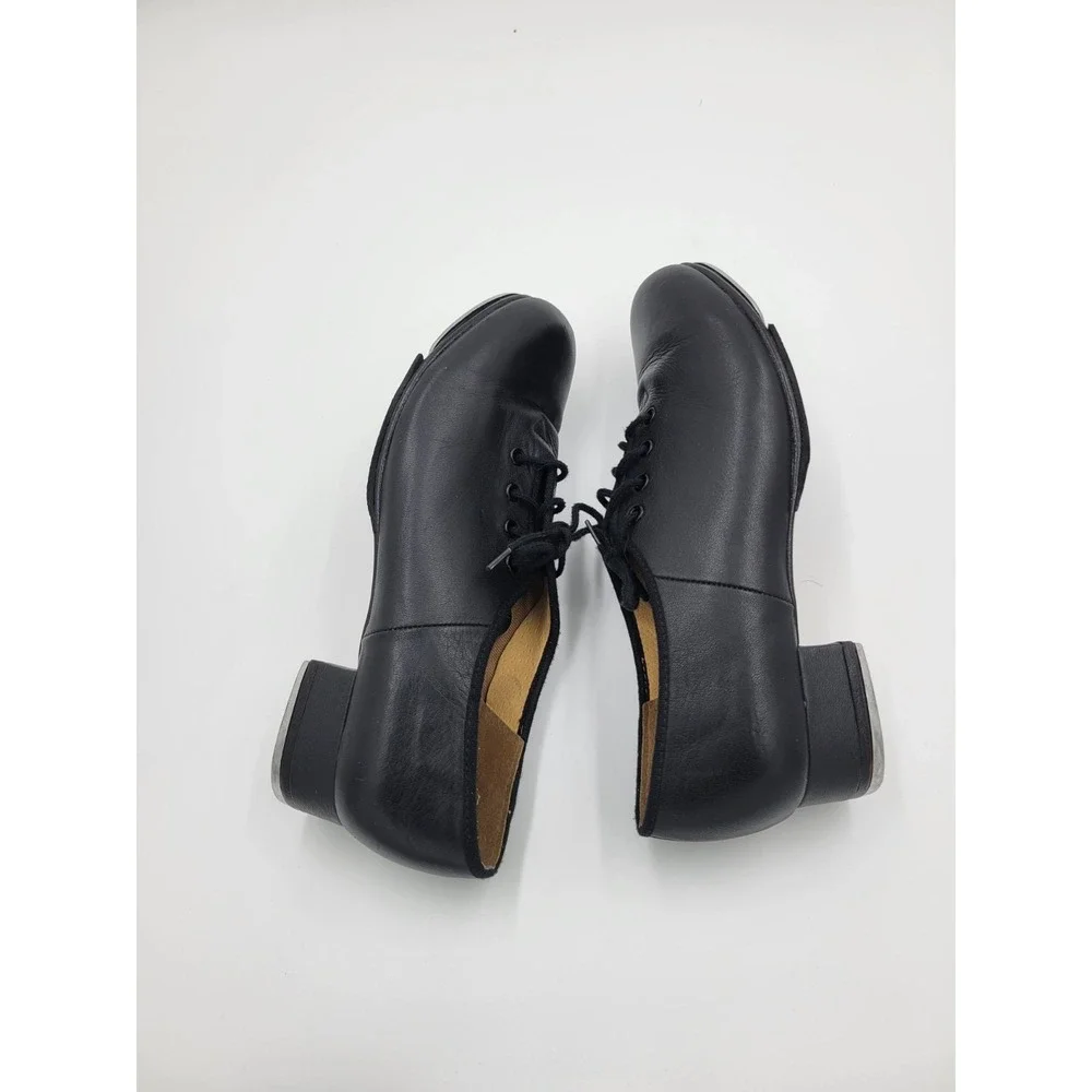 Bloch Black Leather Oxford Tap Dance Shoes,‎ Kids Size 8
